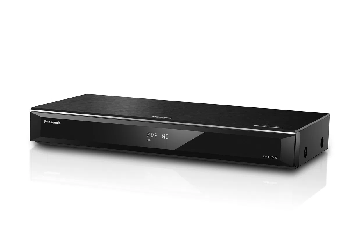 Panasonic DMR-UBC80EGK Ultra HD Blu-ray Recorder (1TB HDD, 4K Blu-ray Disc, UHD TV Kabelempfang, 2 x DVB-C/T2 HD Tuner)
