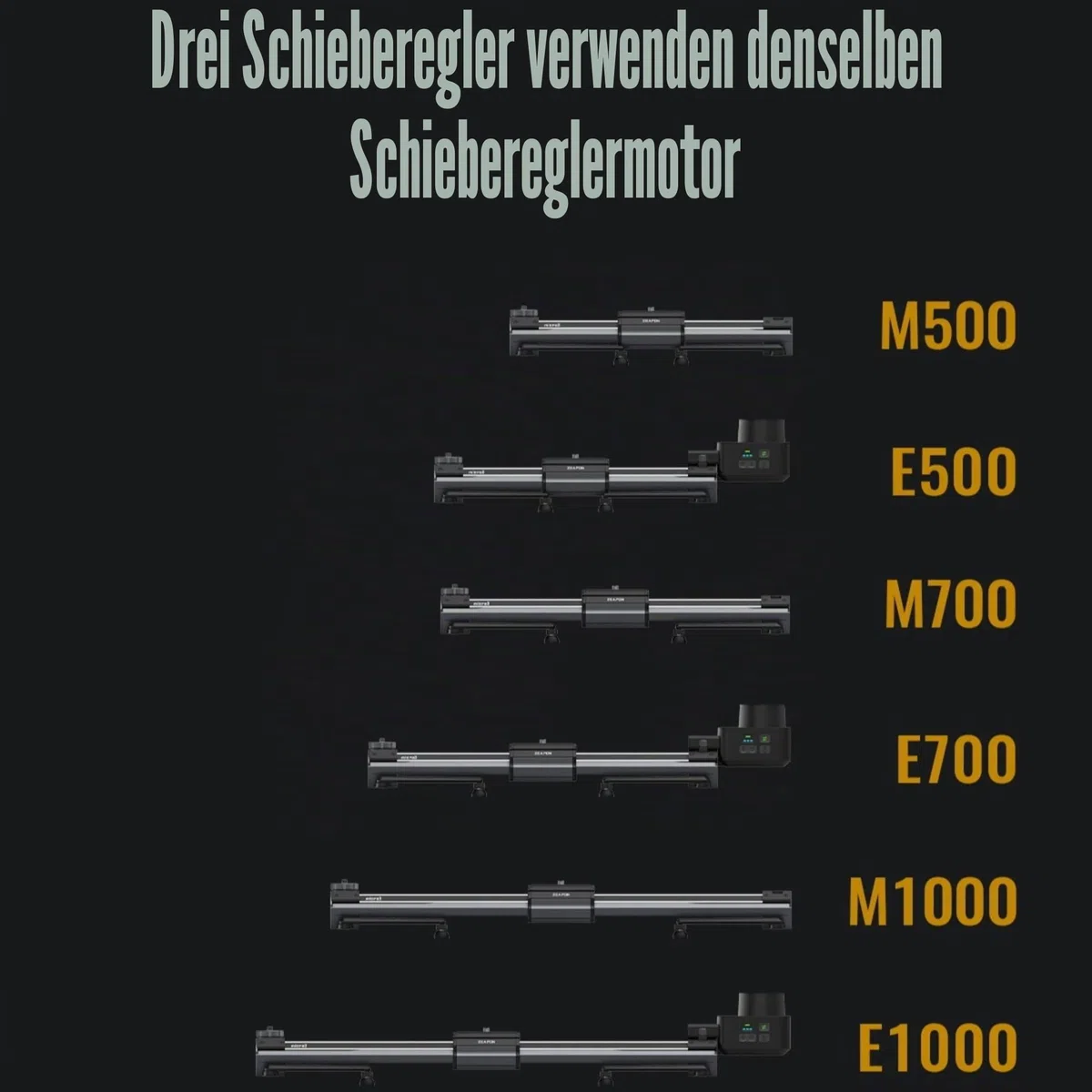 Zeapon Micro 3 E700 Doppelter motorisierter Kamera-Schieberegler, 42''/107cm Verfahrweg, DSLR-Schieberegler mit Tragetasche, Motor-Schnellschaltung, 10-26Lbs Nutzlast