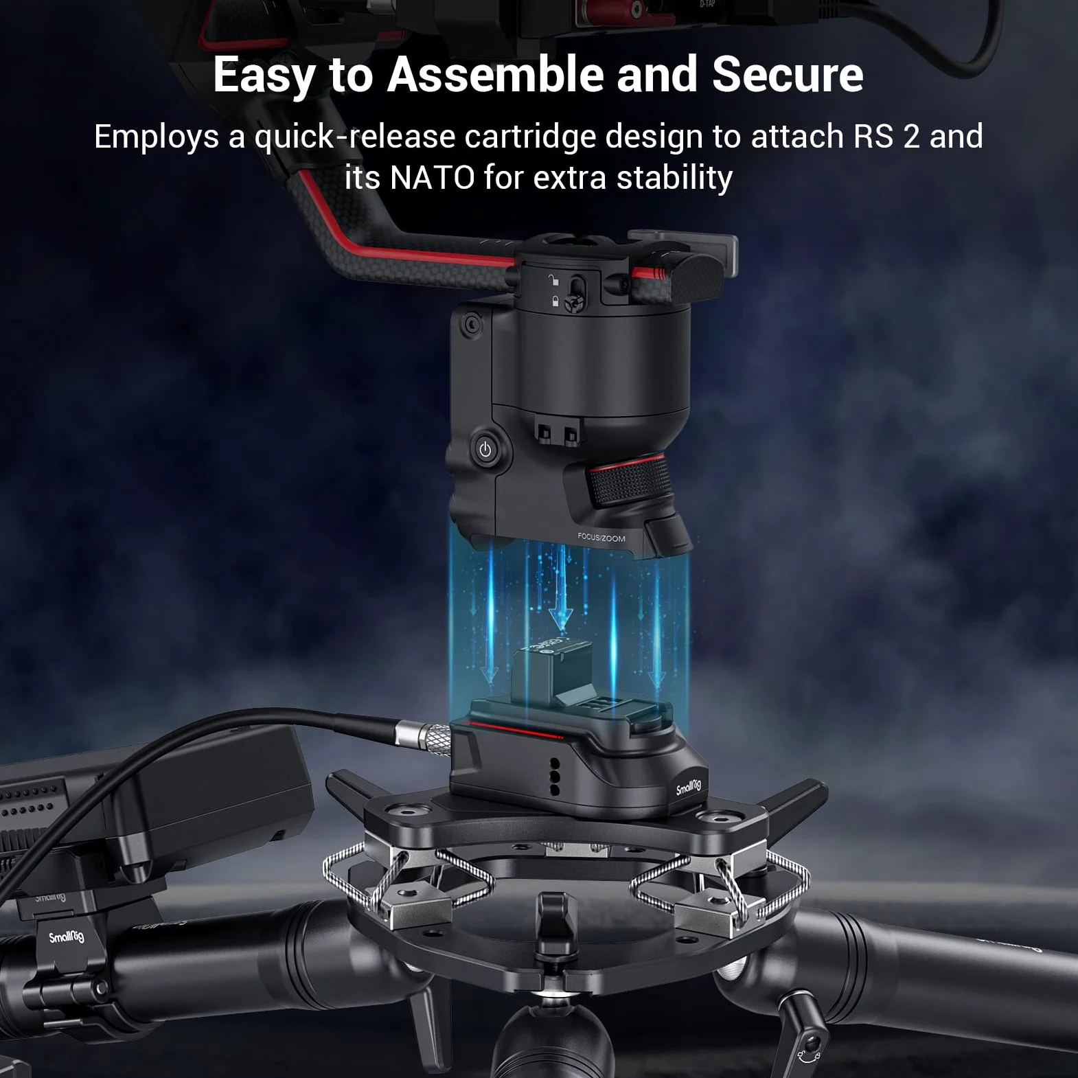 SMALLRIG RS 5/RS3 Pro / RS2 / RS 4 Pro Netzteil Grundplatte für DJI RS 3 Pro, RS 4 Pro und RS 2 Gimbal, Externe Power Solution - 3252