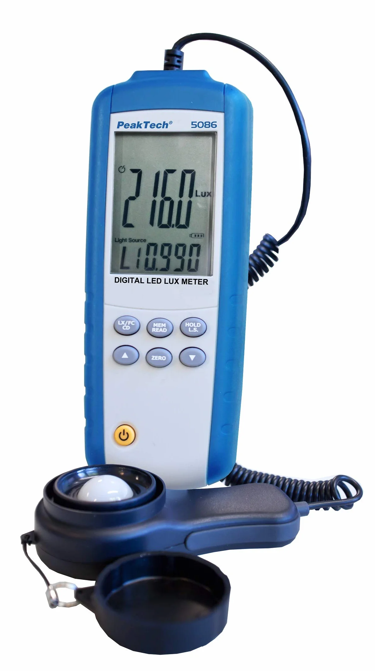 Peaktech P 5086 Digitales LED Lux-Messgerät, 3 3/4-stellig
