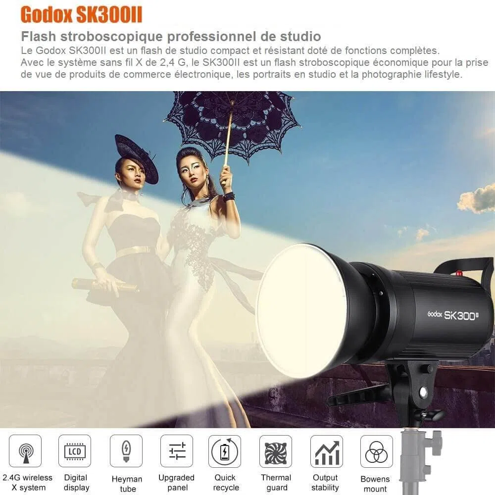 Godox SK300II - Studioblitz mit integriertem 2.4G Wireless X System