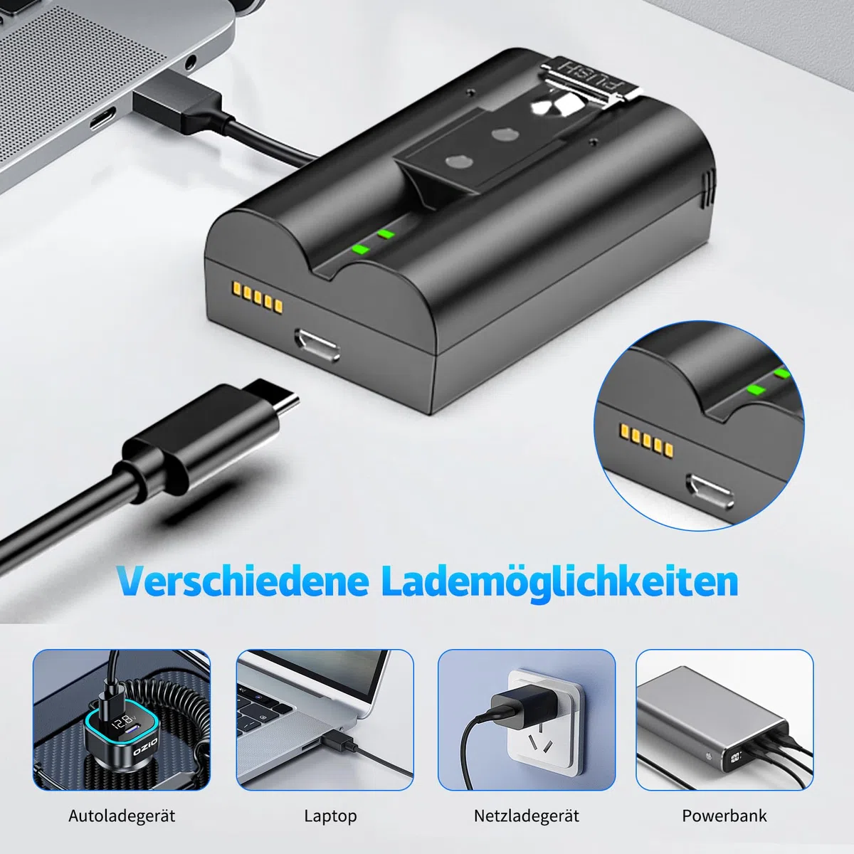 7200mAh Ersatz für Ring Akku 2026 Upgraded Chip kompatibel mit Ring-Doorbell 2/3/4/3plus, Stick Up Cam(2nd/3rd Gen), Spotlight Cam Wiederaufladbare Battery 1Stück
