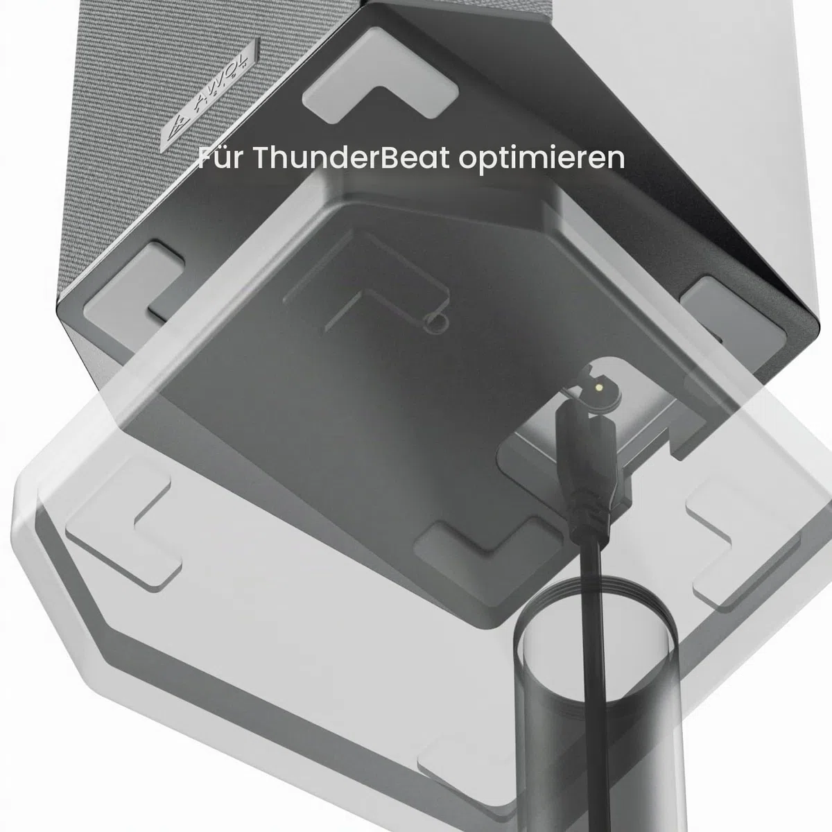 AWOL VISION ThunderBeat 5.5.2 Bodenständer 2er-Pack – Spezielle höhenverstellbare Lautsprecherständer für 5.5.2-Surround-Systeme, stabile Basis & maßgefertigtes Design (max. 4 kg Belastung)
