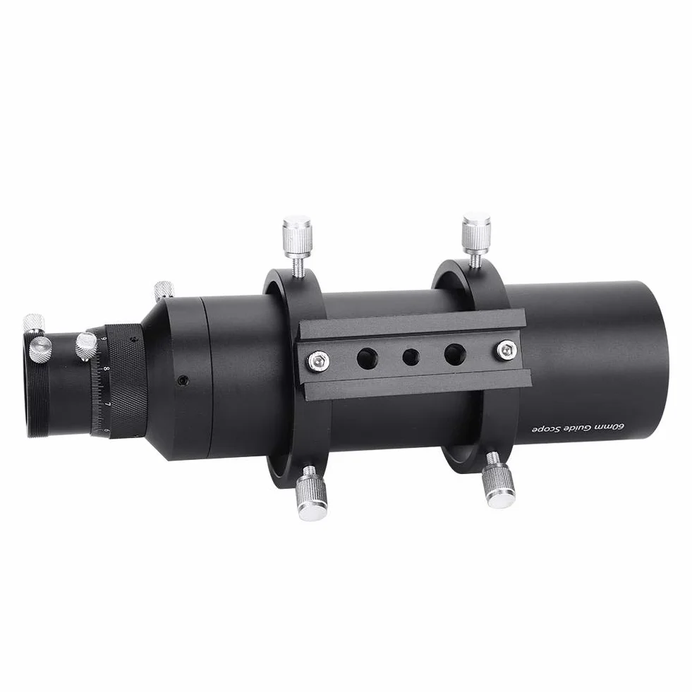 60mm Guidescope 240mm Brennweite Sucher Fernrohr aus Aluminiumlegierung mit Doppelwendel Fokus und Halterung für astronomisches Teleskop