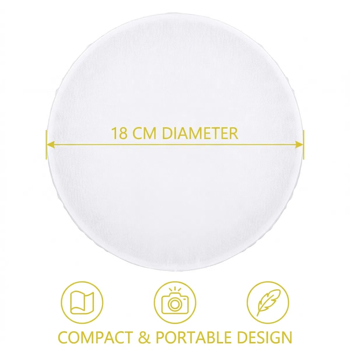 2 Stück Led Diffusor 18Cm Softbox Diffusor Schirm Reflektor Für Studioblitz Lichtzelt Videoaufnahmen Weiß Gelb Stoff