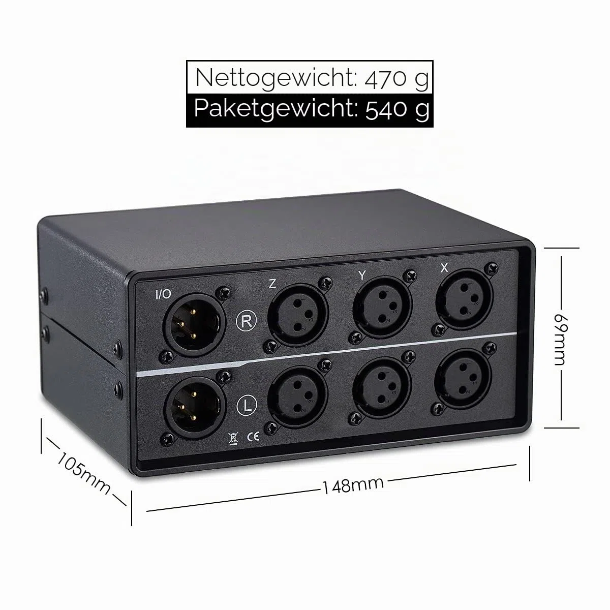 Nobsound 3-IN-1-OUT XLR Audio Switch ; Balanced Audio Converter ; 3-Way Stereo Passive Audio Selector Switcher (MC103 Pro 3-IN)