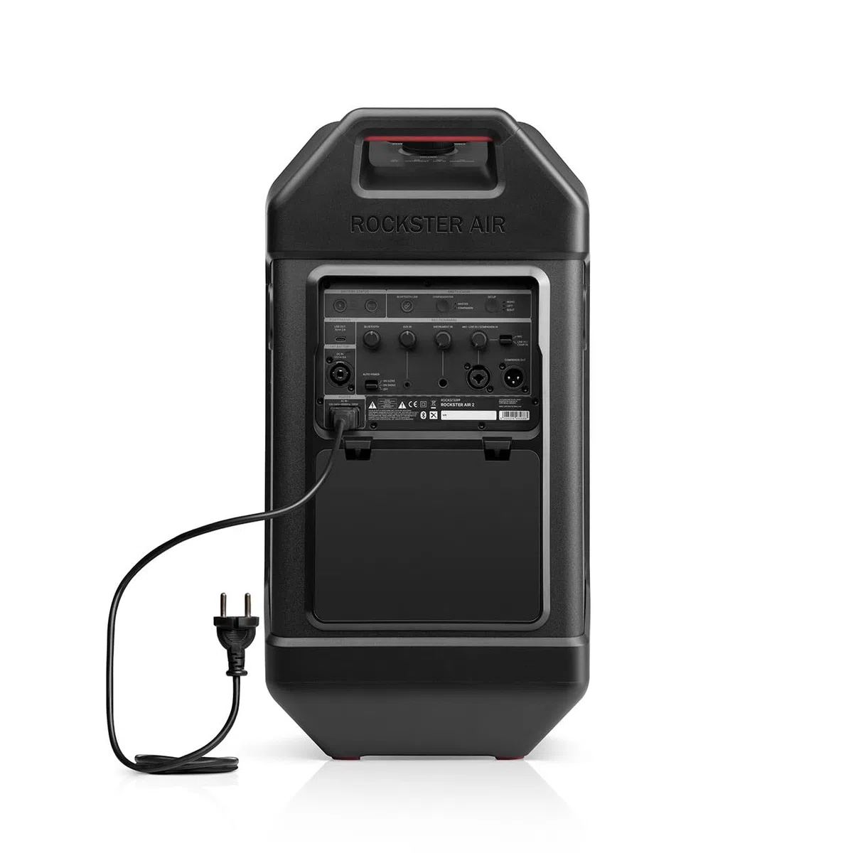 Teufel ROCKSTER AIR 2 Tragbarer Bluetooth-Speaker Mobiler Event Speaker | Leistungsstark, bis 58 Std. Akku, Wechselbarer Akku, Powerbank Funktion, Instrumentenanschlüsse, DJ, Mikro,Stativ - Schwarz