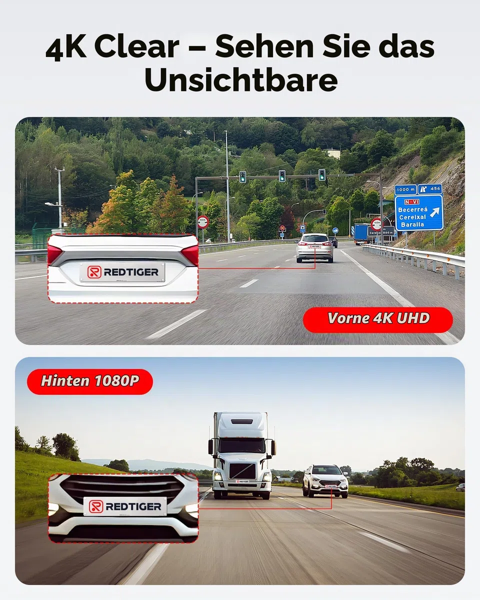 REDTIGER F7NP Dashcam und CPL, 4K Starvis 2 Dashcam Auto mit integriertem GPS, WLAN und mitgelieferter Speicherkarte