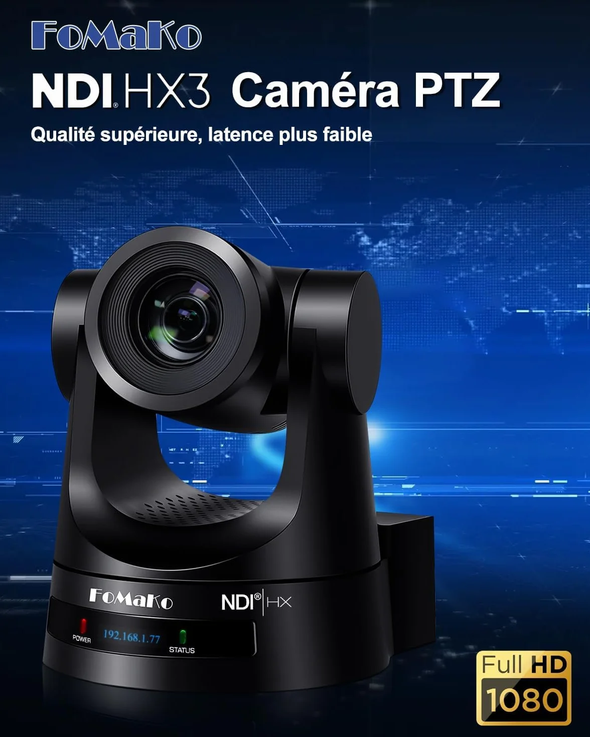 FoMaKo NDI HX3 PTZ Kamera Set, 30x Optischer Zoom KI-Auto-Tracking, mit 2*KN30A Pro NDI Kamera+ NDI PTZ Controller+ 4K HDMI SDI Videomischer