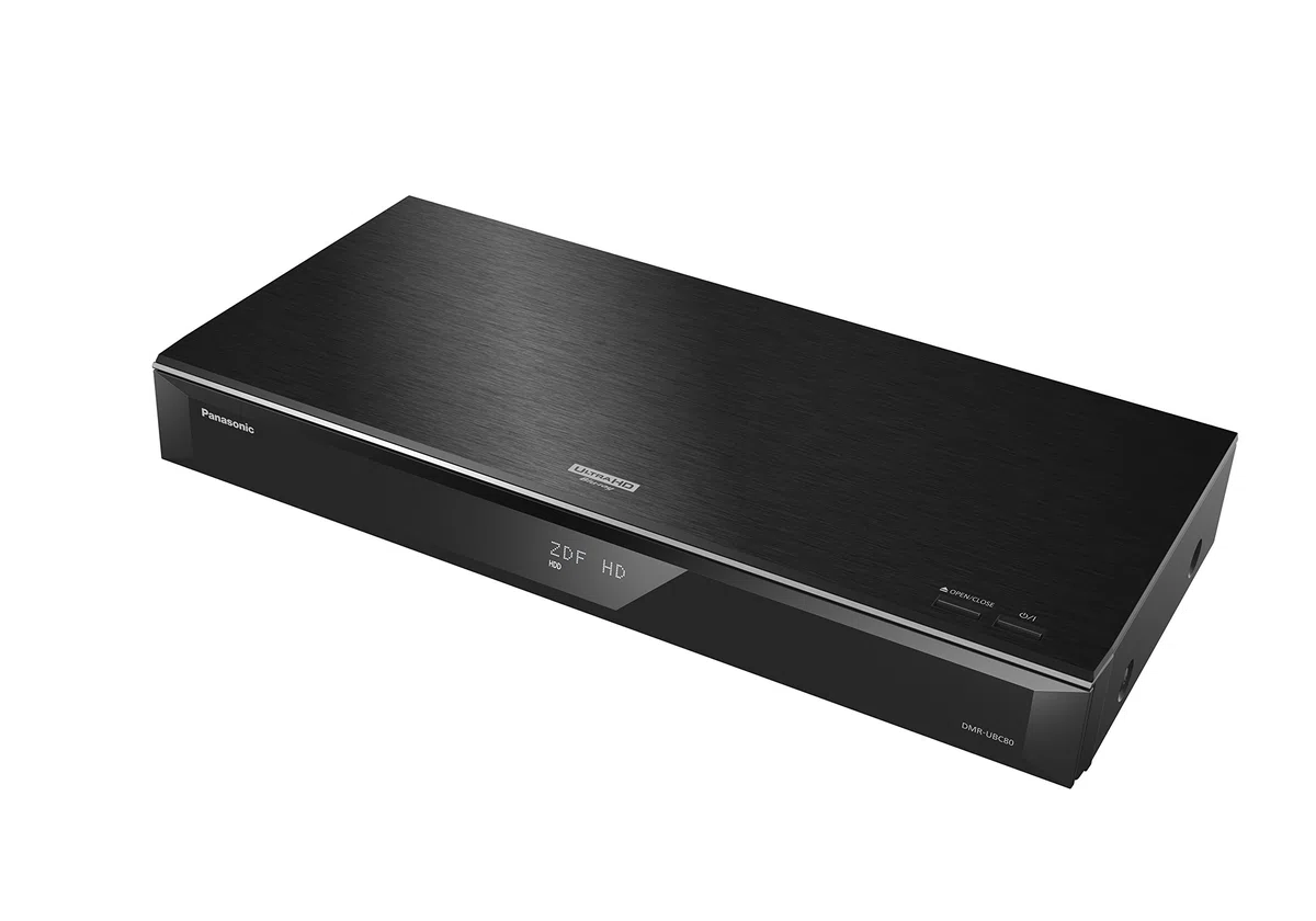 Panasonic DMR-UBC80EGK Ultra HD Blu-ray Recorder (1TB HDD, 4K Blu-ray Disc, UHD TV Kabelempfang, 2 x DVB-C/T2 HD Tuner)