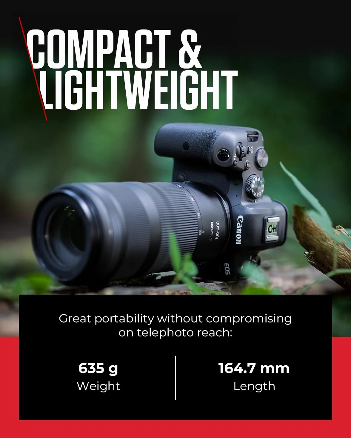 Canon RF Objektiv 100-400mm F5.6-8 IS USM – Tele-Zoom mit 5,5-Stufen-Bildstabilisator für Sport & Natur | Kompatibel mit EOS R System