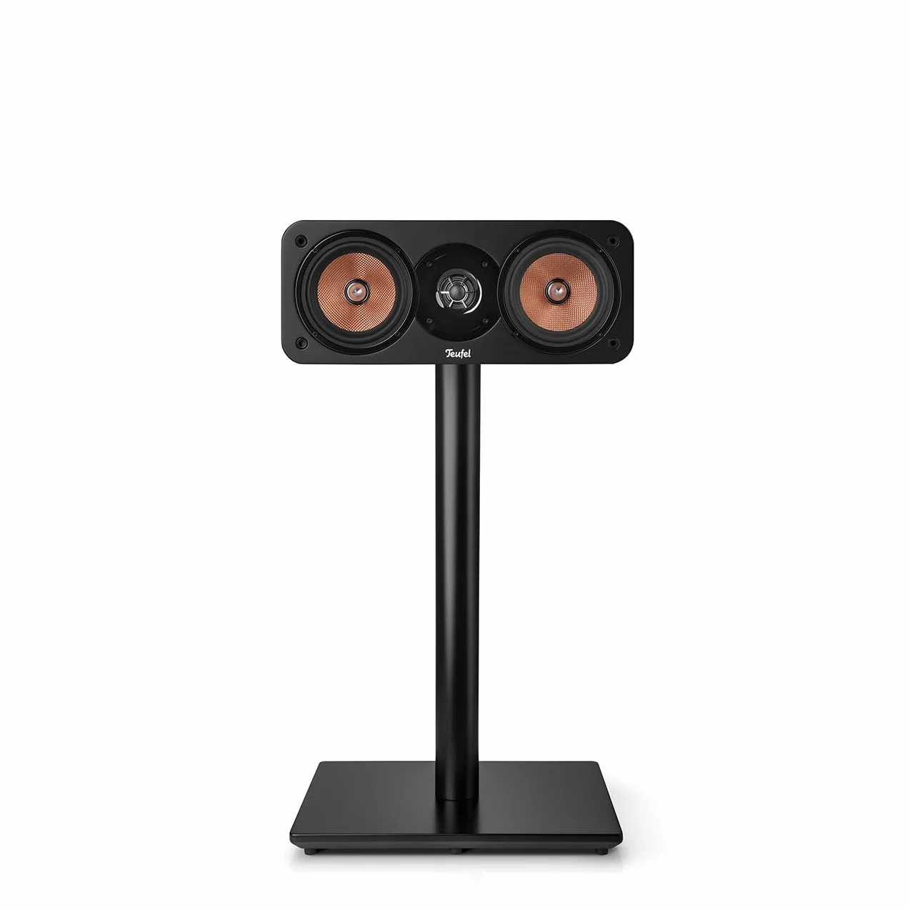 Teufel Ultima Center Lautsprecher aus FSC-zertifiziertes Holz, modernes, Zeitloses Design, Heimkino (Schwarz)