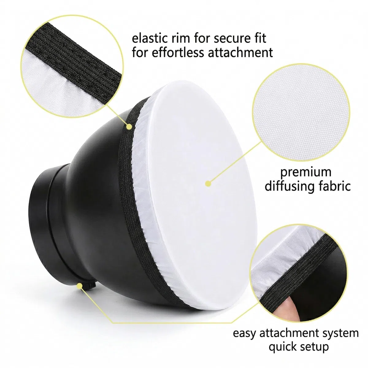 2 Stück Led Diffusor 18Cm Softbox Diffusor Schirm Reflektor Für Studioblitz Lichtzelt Videoaufnahmen Weiß Gelb Stoff