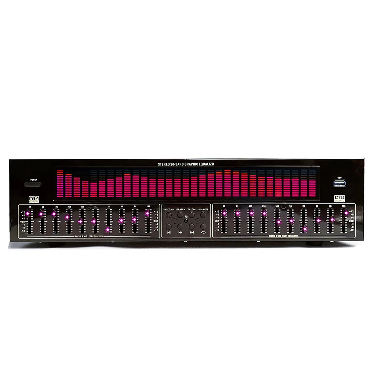 Digitaler Audio -Stereo -Grafik -EQ, Digitaler Equalizer, Dynamisches Spektrum -Display Von 31 -Banden, 12 Rhythmusmuster, Doppelte 10 -Segment -Unabhängige Tuning Mit Rauschreduzierung, Home EQ
