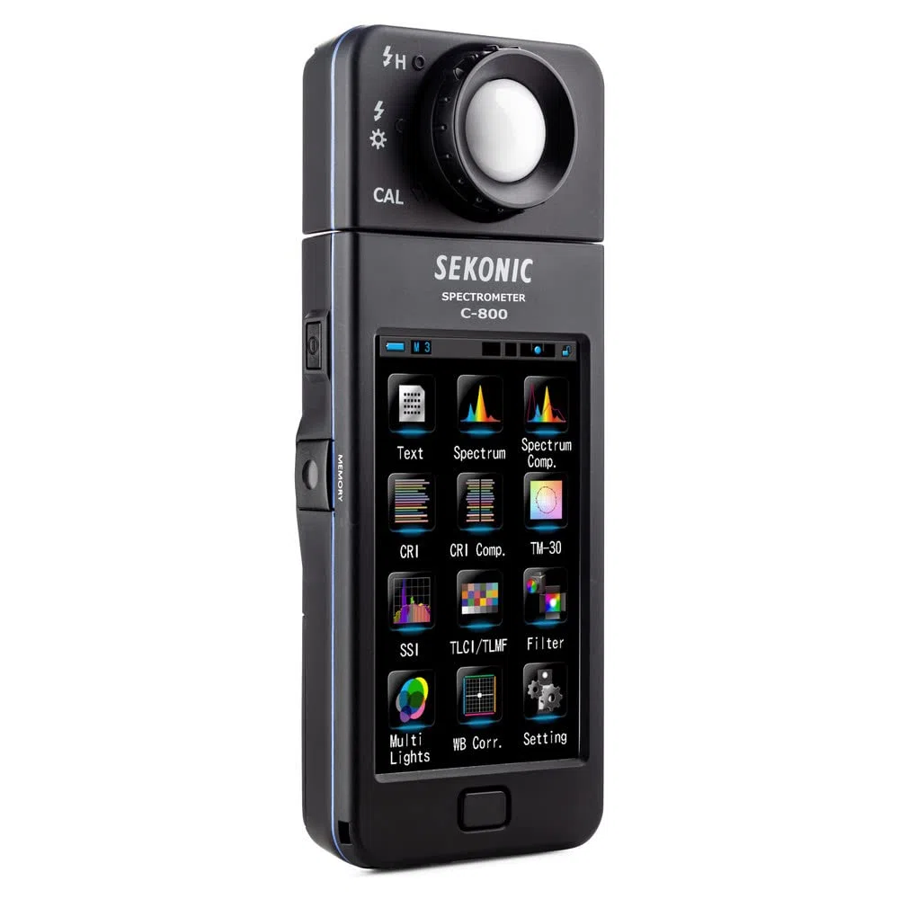 Sekonic C-800 Spektrometer – Vollspektrum Farb- & Lichtmessgerät für LED, HMI, RGB, CRI, TLCI, TM-30, SSI – Präzise Farbanalyse für Film & Foto