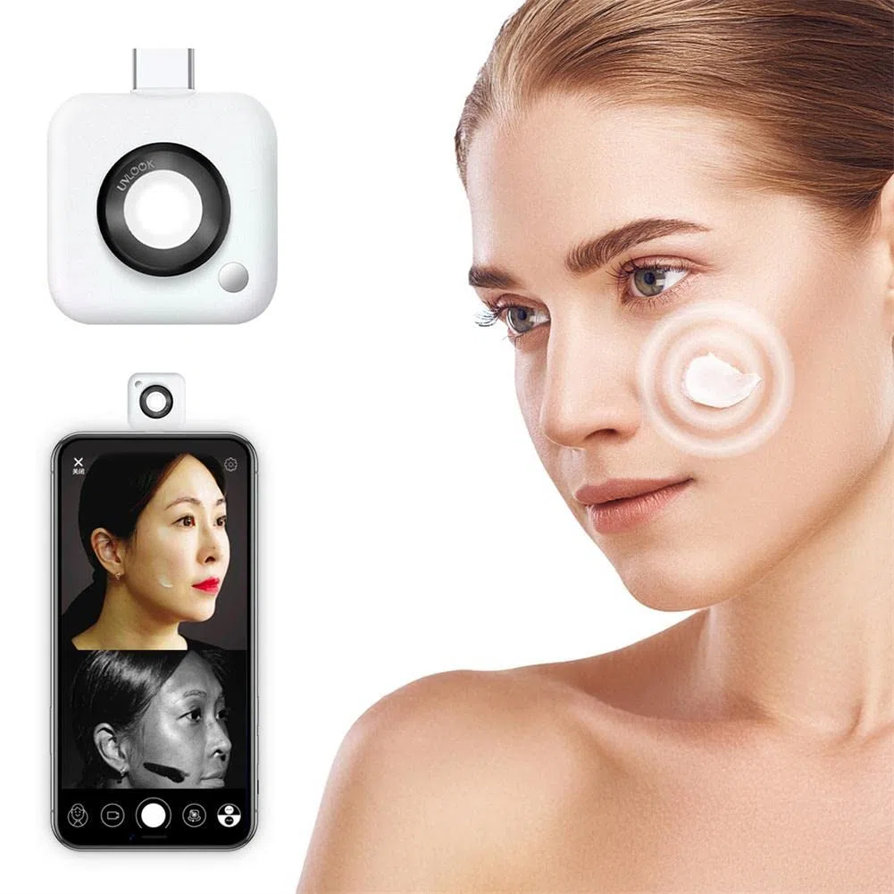Tragbare UV-Look UV-Kamera für Sonnenschutz-Test für Smartphone, sichtbarer Gesichtsschutz für Typ-Sonnenschnittstelle C für iOS