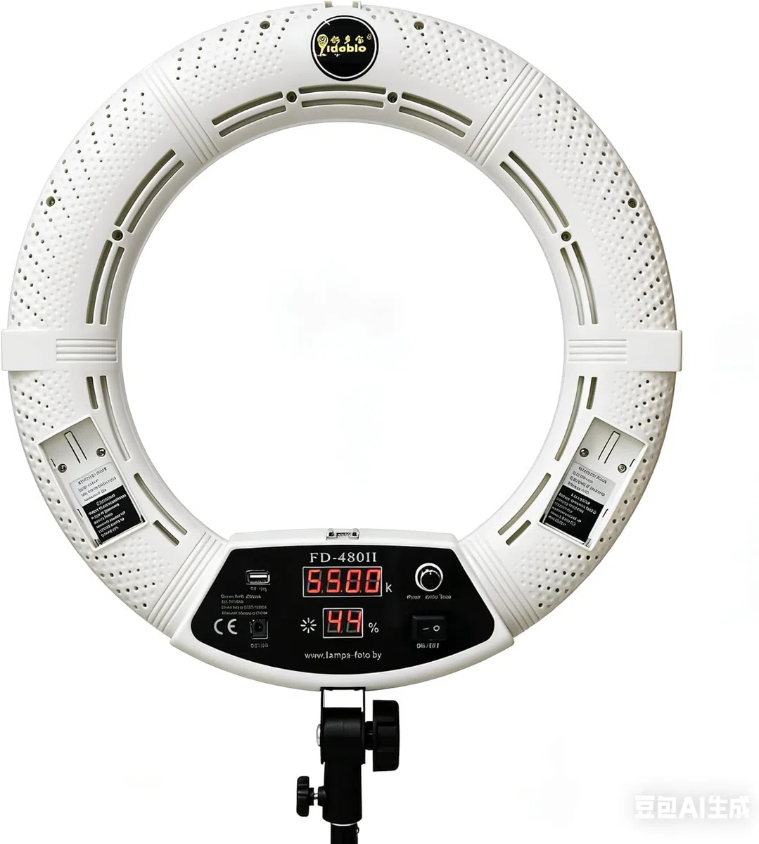 FD480 Digitaler Bildschirm LED Ringleuchte Licht Set:18 Zoll 96W Dimmbare LED-Ringlicht für YouTube Vine Self-Porträt der Videoaufnahme(Ohne Tasche und Stativ)