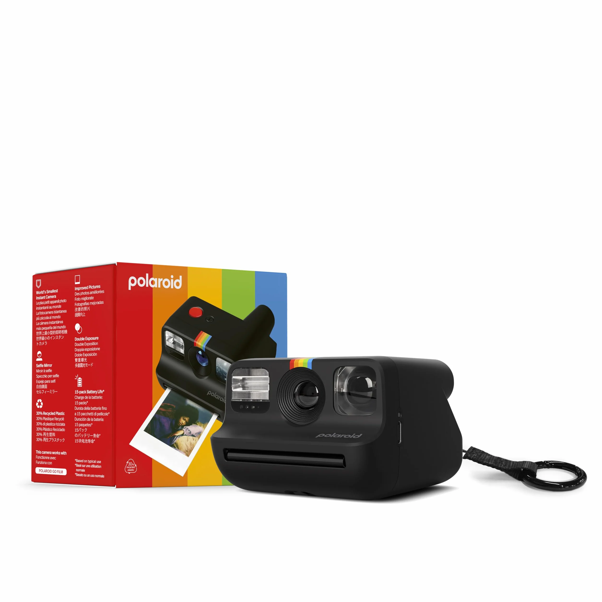 Polaroid Bundle Go Gen 2 Black + Black Clip