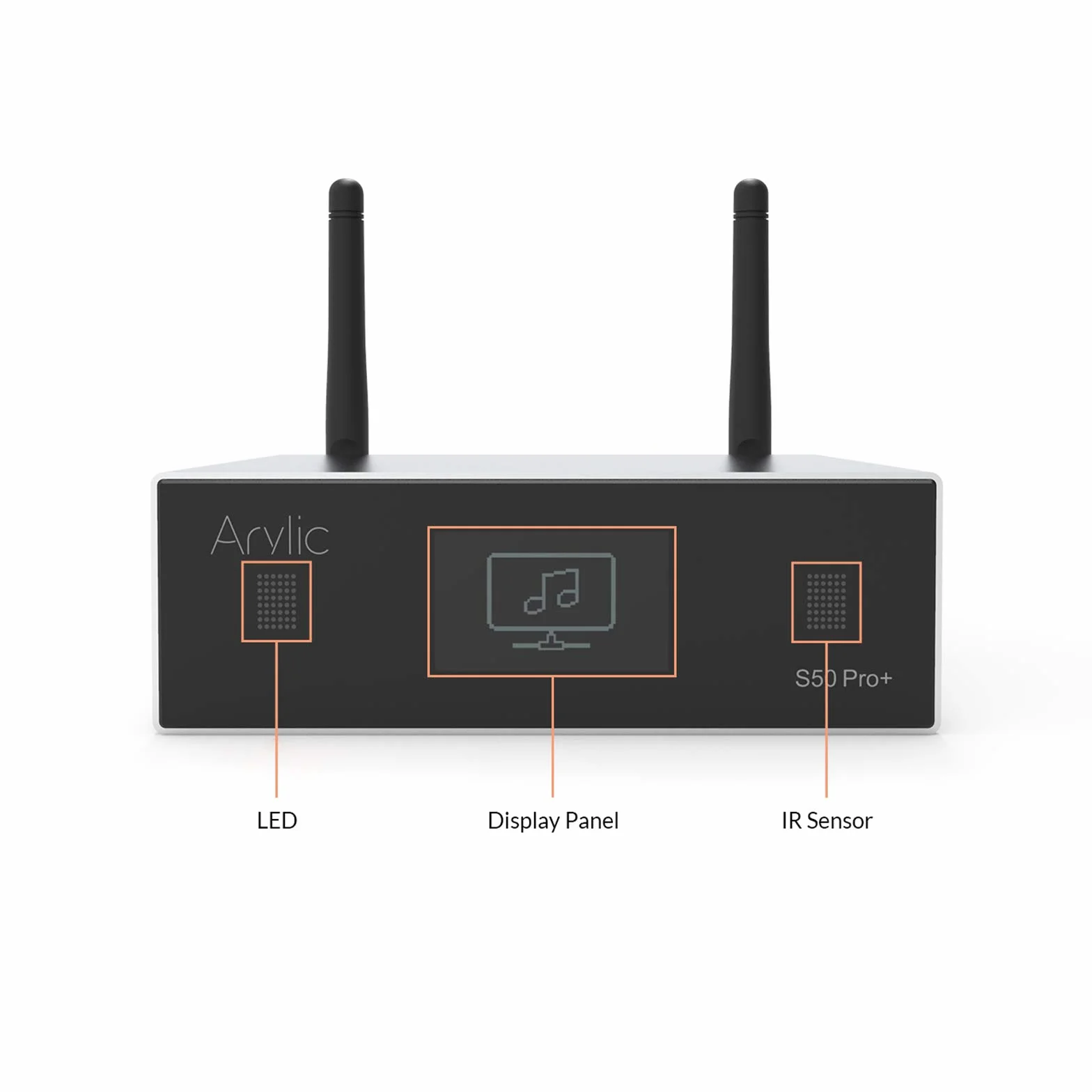 Arylic S50 Pro+ WiFi & Bluetooth 5.0 Audio Receiver, aptX HD Vorverstärker mit ESS Sabre Dac AKM ADC Multiroom/Multizone, Wireless Audio Receiver mit Airplay, Spotify, Internetradio