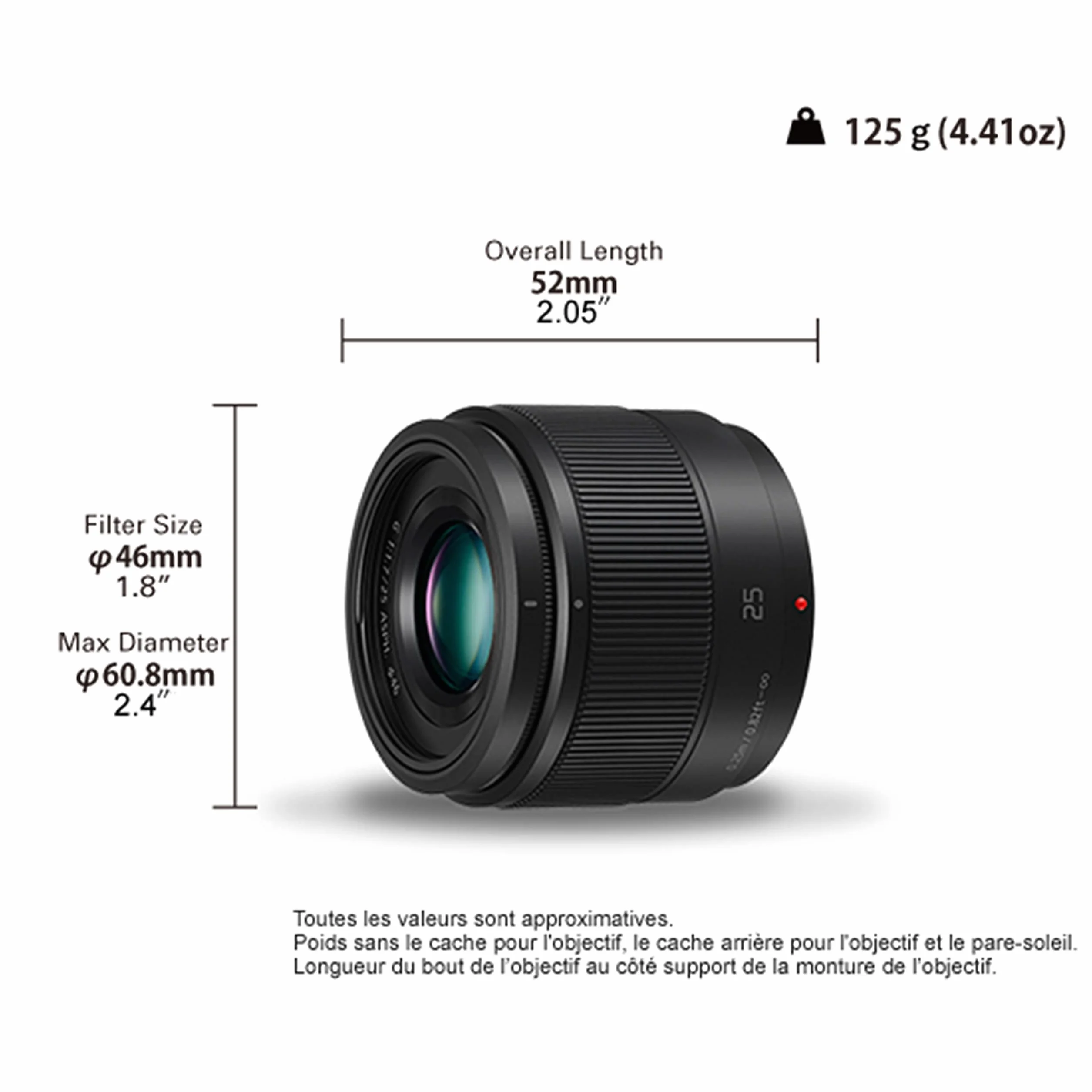 Panasonic Lumix 25 mm F1.7 | H-H025E-K Prime Objektiv, Schwarz — Micro 4/3-Halterung kompatibel Panasonic & Olymp