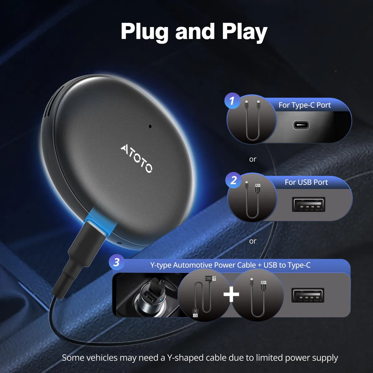 Wireless Carplay/Android Auto Adapter Car AI Box - Macht CP/AA Kabellos Dual-Wi-Fi 2.4G/5G, GPS, OBDII, OTA, 256GB, Carplay Wireless Adapter mit YouTube/Netflix, DriveChat KI (ChatGPT)