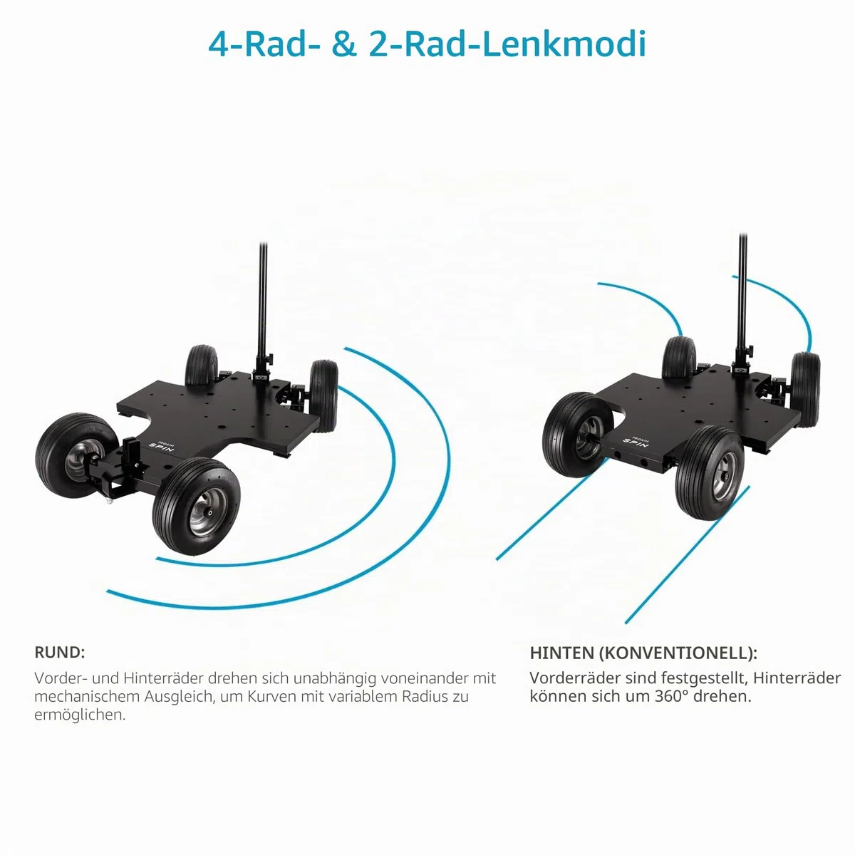 Proaim Spin Leichtes Doorway plattform Alles in einem Kamera Transportwagen System | Heavy-Duty Kameraplattform, Nutzlast 300kg/ 661lb zum Bazooka, Jib Crane, Seat (DL-SPIN-01)