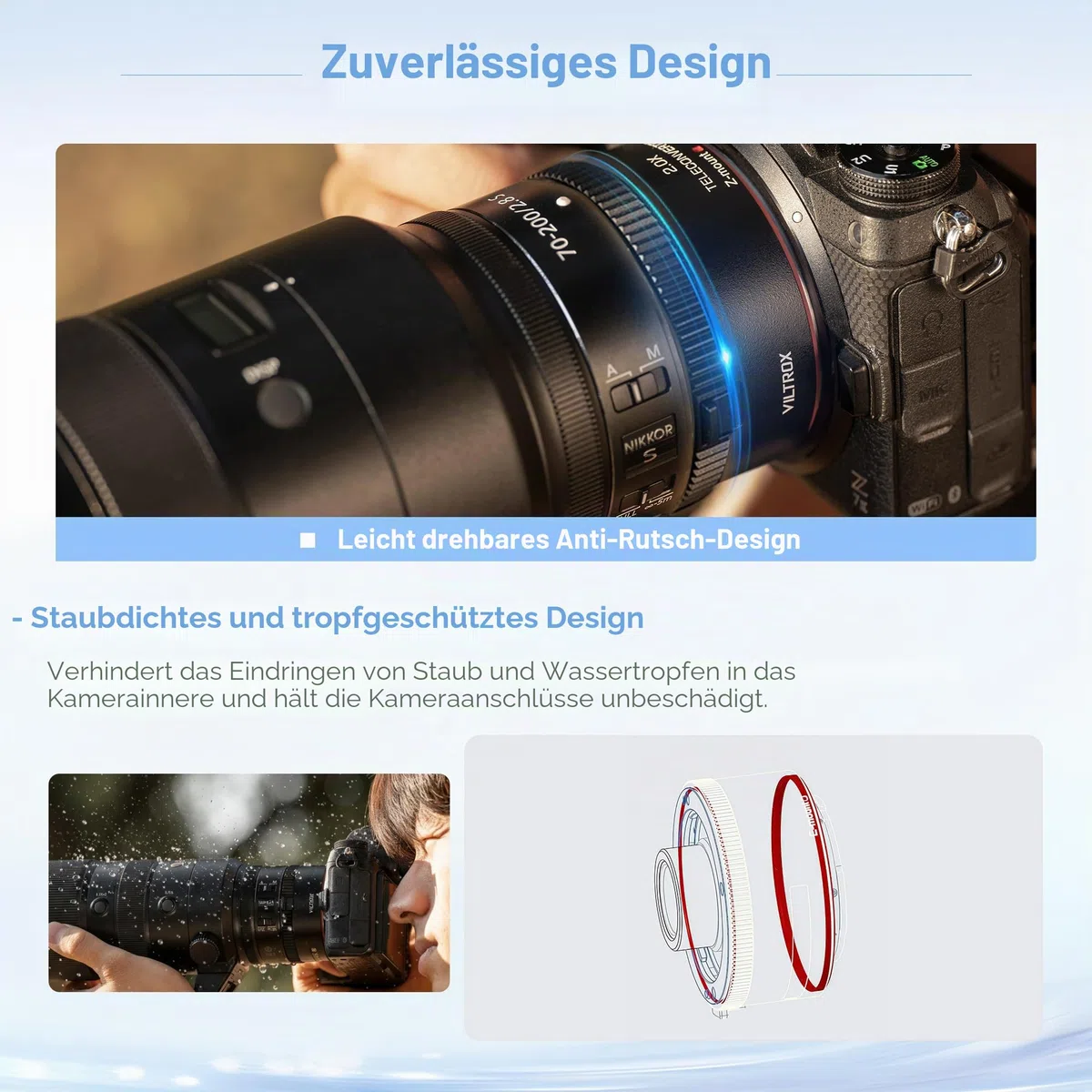 VILTROX TC-2.0X Telekonverter für Nikon Z-Mount Teleobjektiv, Autofokus-Objektiv, kompatibel mit NIKKOR Z 70-200 mm f/2.8 VR S