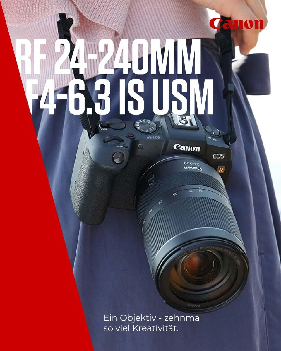 Canon RF Objektiv 24-240mm F4-6.3 IS USM – 10x Weitwinkel- und Teleobjektiv für Natur, Landschaft & Street | Kompatibel mit EOS R System
