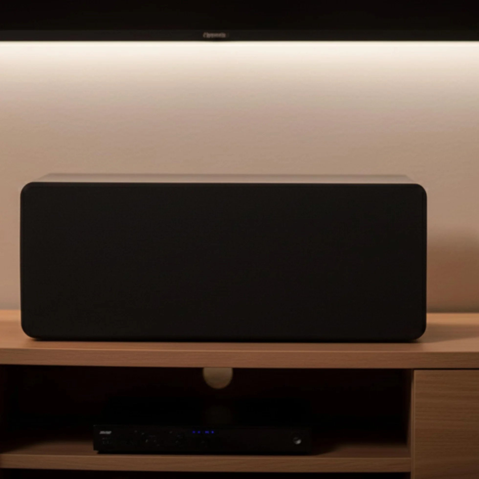 Dynavoice Magic C-4 Schwarz Matt – Center Lautsprecher Passiv 2-Wege, 2x4 Woofer + 1" Hochtöner, Front Bassreflex, 100W, für Heimkino 5.1 und 7.1