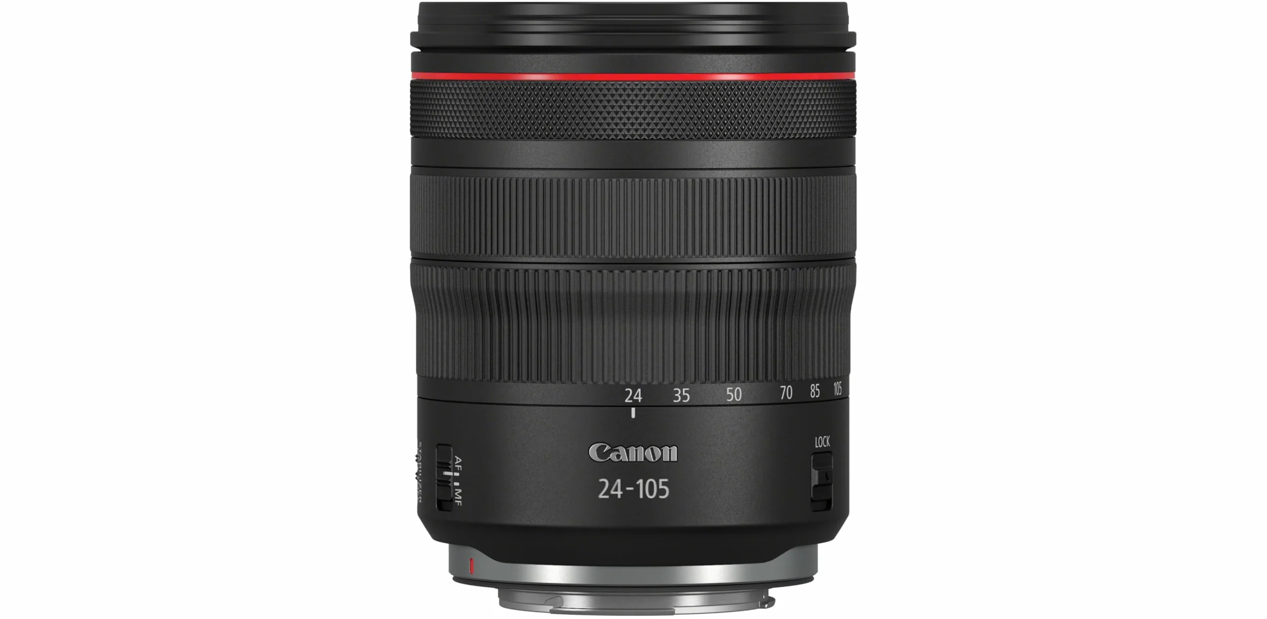 Canon Objektiv RF 24-105mm F4L is USM Lens Zoomobjektiv Teleobjektiv passend für Kameras der EOS R-Serie (77mm Filtergewinde, Bildstabilisator, Nano USM Motor, Witterungsschutz), schwarz