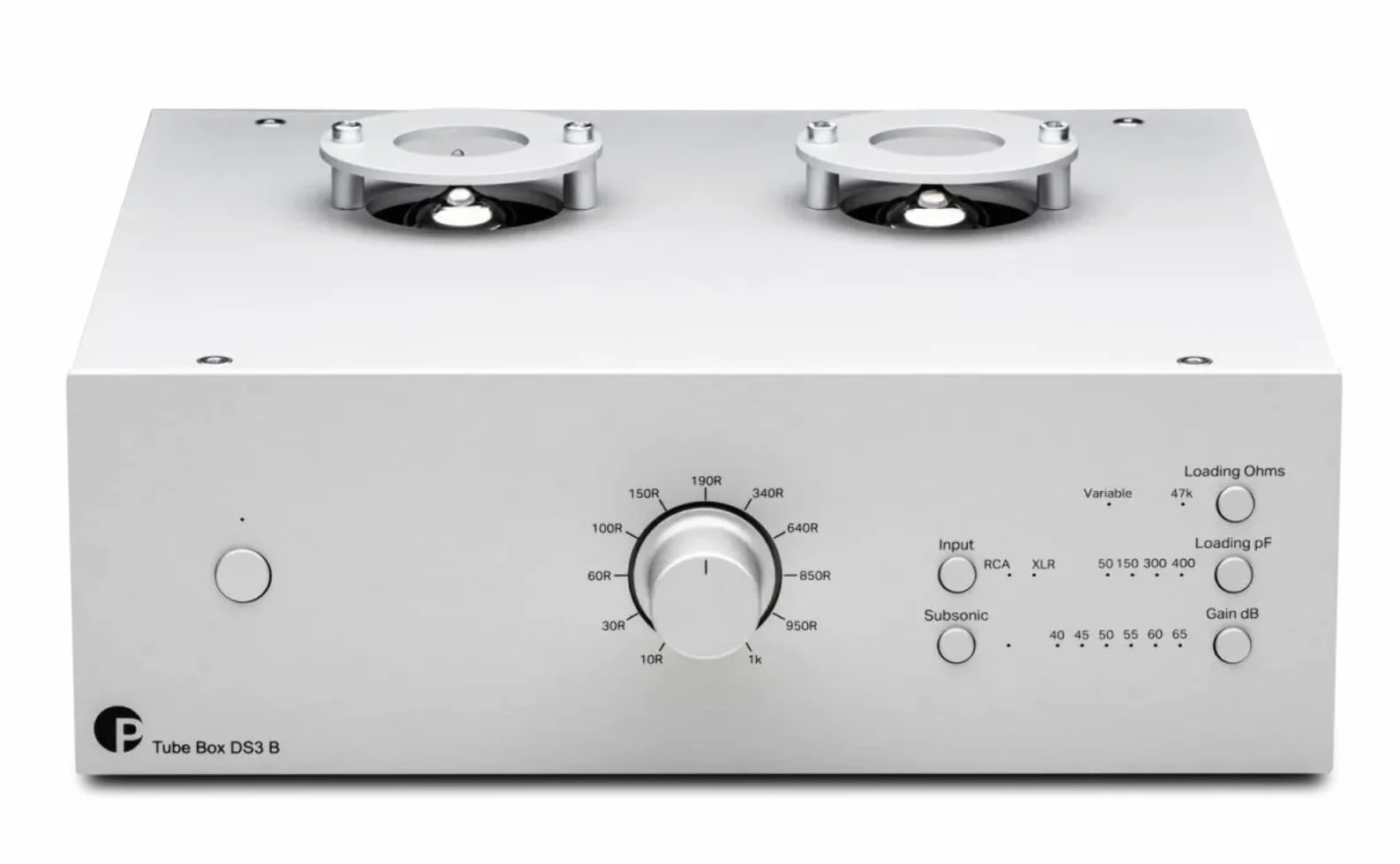Pro-Ject Tube Box DS3 B Dual-Mono True Balanced Röhren-Phono-Vorverstärker (Silber)