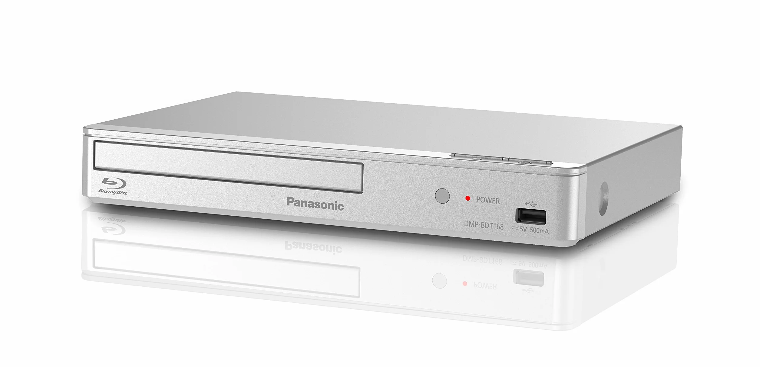Panasonic DMP-BDT168EG Kompakter 3D Blu-ray Player (Full HD Upscaling, Internet Apps, LAN-Anschluss, USB, MKV-Playback) silber