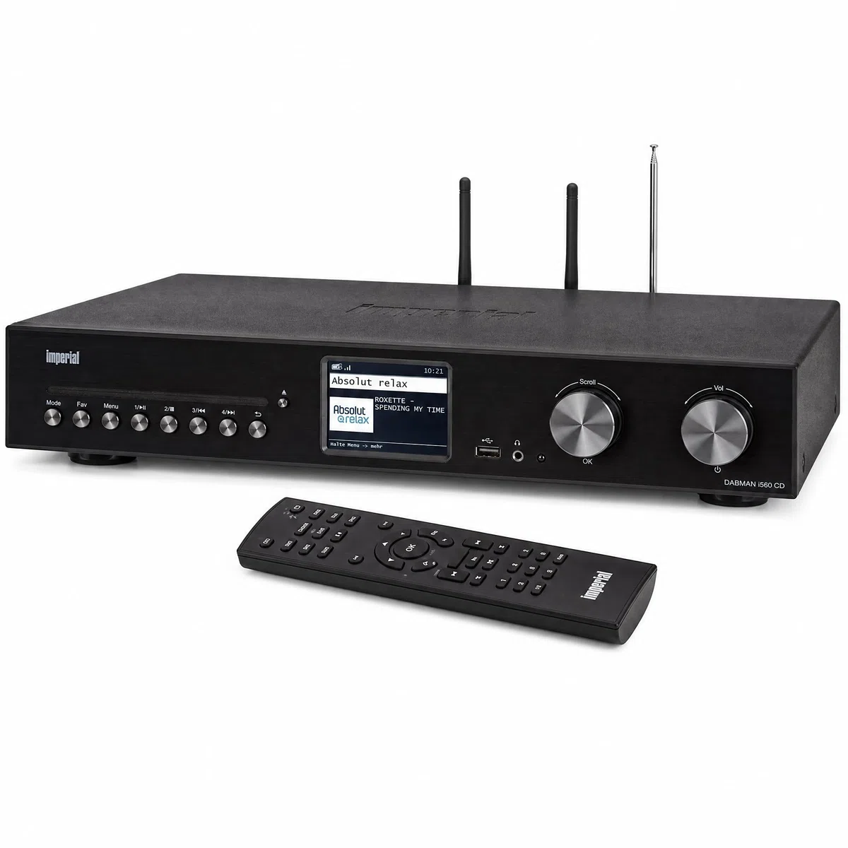 Imperial DABMAN i560 CD DAB Radio, Internetradio WLAN, DAB+ Radio, Bluetooth, Küchenradio, WLAN Radio - HDMI ARC, Bluetooth senden und empfangen, Streaming Dienste schwarz