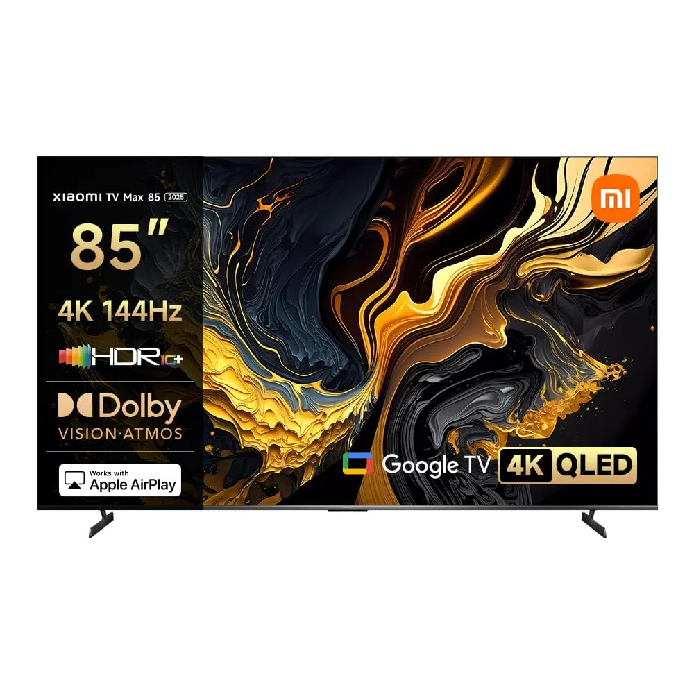 XIAOMI TV MAX 85 2025 & Soundbar Pro 2.0ch Bundle：85" QLED,Google TV, 144Hz,Smart TV,Dolby Visio + Soundbar mit 4 Lautsprechern,integriertem Woofer,Dolby Audio,HDMI ARC/Optisch/Bluetooth