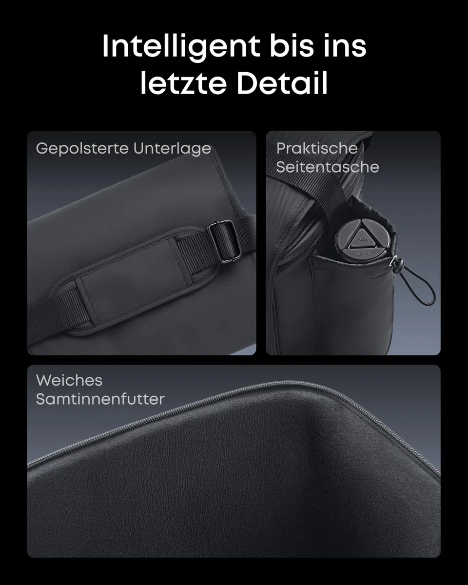Nebula Transporttasche für P1 Projektor, kompakte und leichte Transporttasche mit anpassbarer Aufbewahrung, Schultergurt, resistenter und wasserfester Polyesterstoff