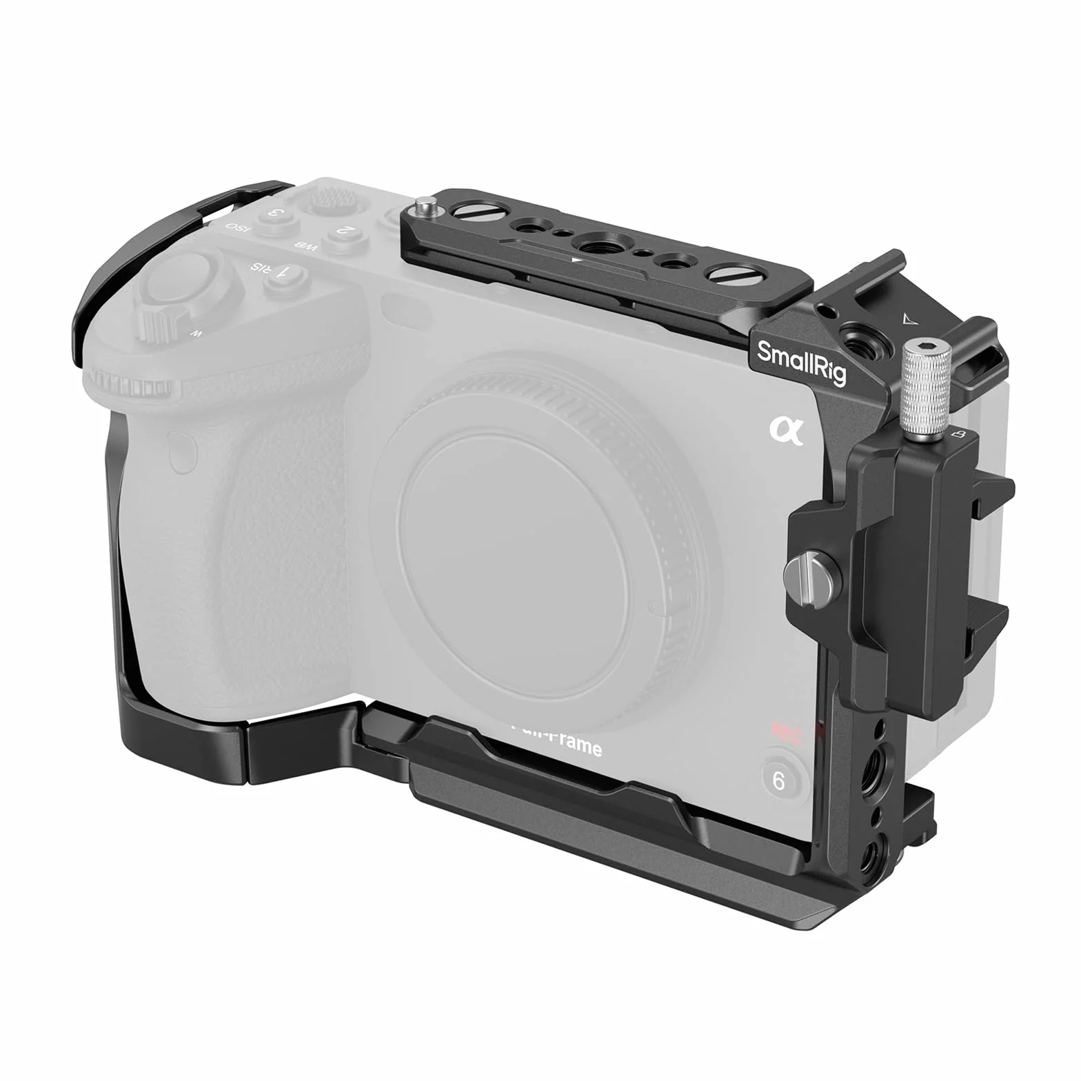 SMALLRIG Cage für Sony FX30 FX3 mit HDMI-Kabelklemme, Klassisch Hellschwarze Oberfläche, Inklusive Kaltschuh und NATO-Schiene, Modulares Design, Kompatibel mit Original-XLR-Griff - 4183B