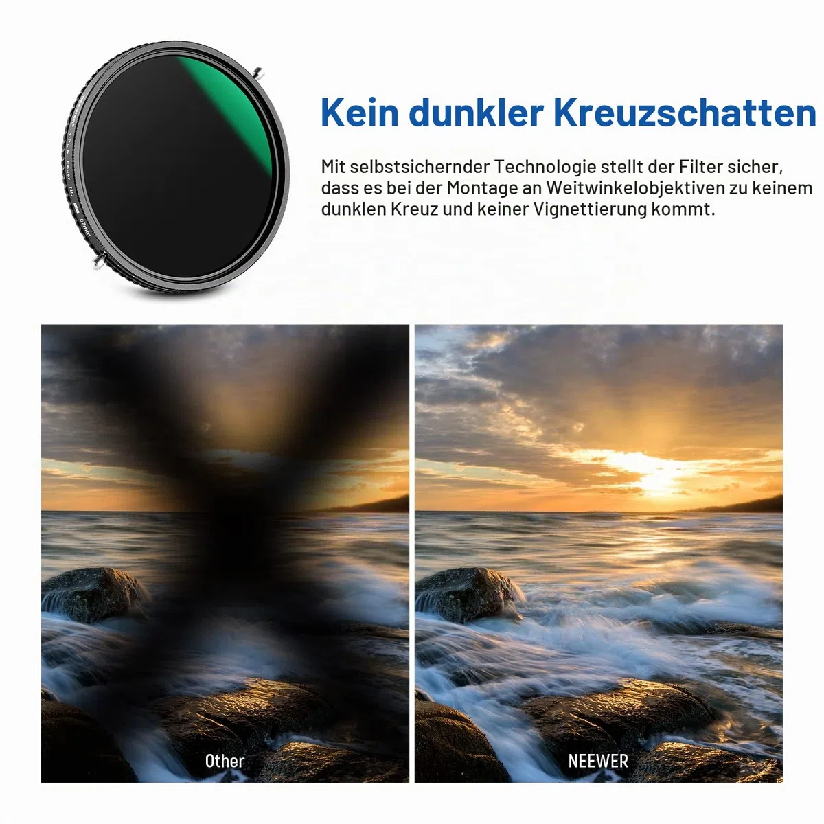 NEEWER 2 in 1 67mm Variabler ND Filter ND2–ND32&CPL Filter (Zirkularpolarisator) ohne X Markierung/30 Fach nanobeschichtet/HD Optikglas/ultradünner Rahmen aus Alulegierung/wasserabweisend/Kratzfest