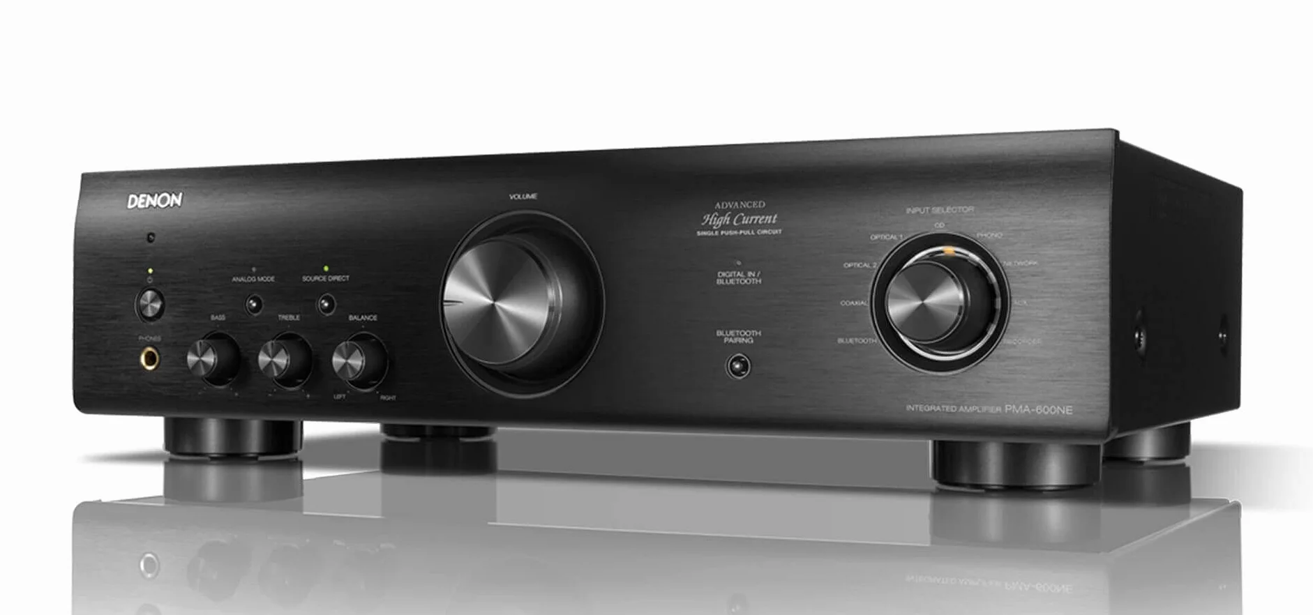 Denon PMA-600NE Vollverstärker mit 70W pro Kanal, Bluetooth, Digitale Eingänge, Integrierter Phono-Vorverstärker - Schwarz