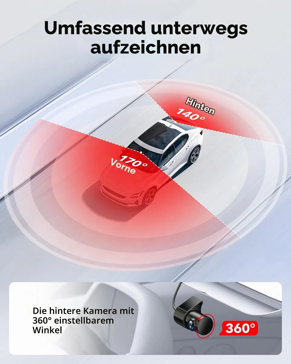 REDTIGER F7NP Dashcam und CPL, 4K Starvis 2 Dashcam Auto mit integriertem GPS, WLAN und mitgelieferter Speicherkarte