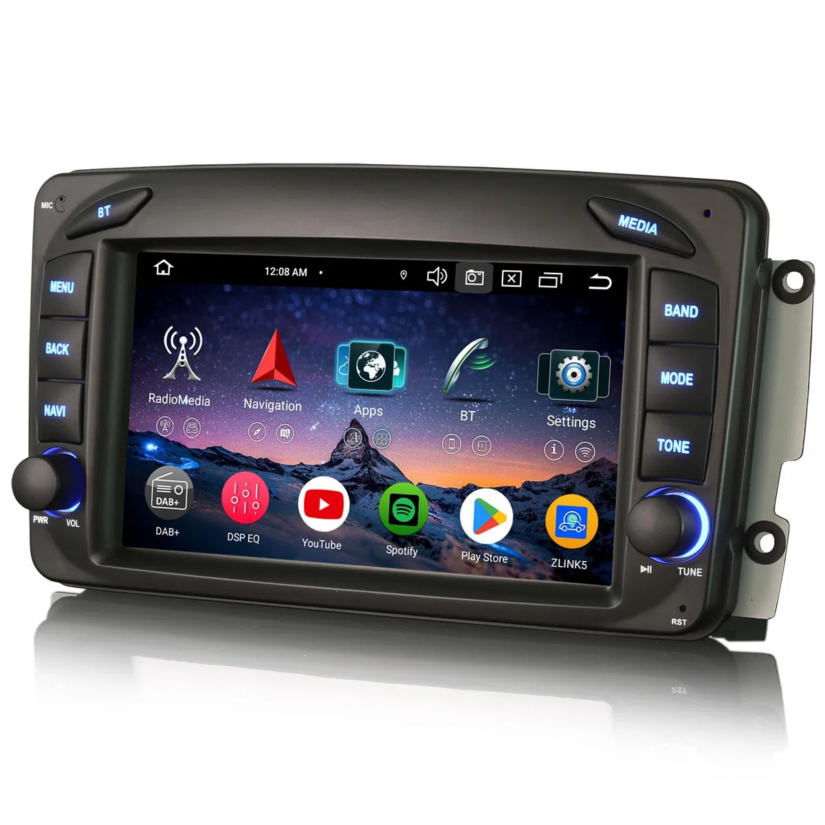 Erisin 7 Zoll 8-Kern 4GB+64GB Android 16 Autoradio Bluetooth GPS Navigation für Mercedes A/C/G Klasse CLK W203 W209 W463 W168 Viano Vito W639 CarPlay Android Auto WiFi 4G DSP DAB+ RDS FM USB Canbus