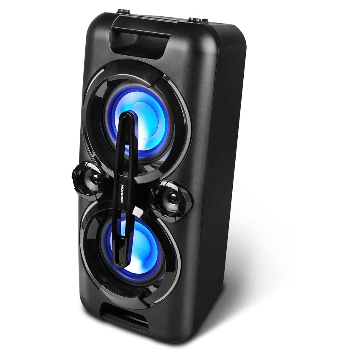 MEDION P67013 Party-Soundsystem (Partylautsprecher Karaoke, Bluetooth, Kompaktanlage, 440 Watt, Farbige LED, PLL UKW Radio, USB, AUX, Mikrofonanschluss)