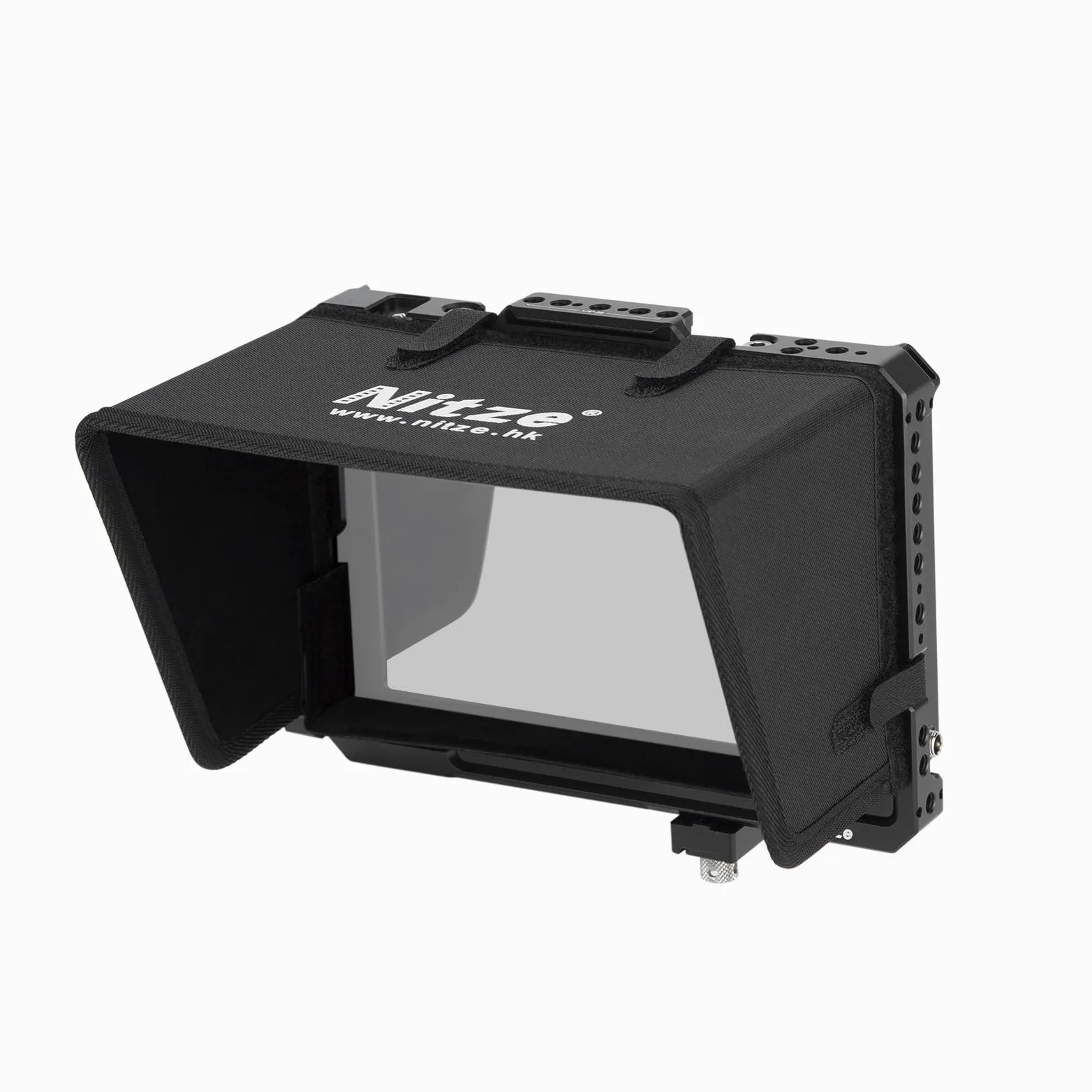 Nitze Cage für Blackmagic Design Video Assist 7" 12G-SDI/HDMI HDR Aufnahmemonitor mit Sonnenblende, HDMI Kabelklemme und USB-C Kabelklemme – JT-B02B