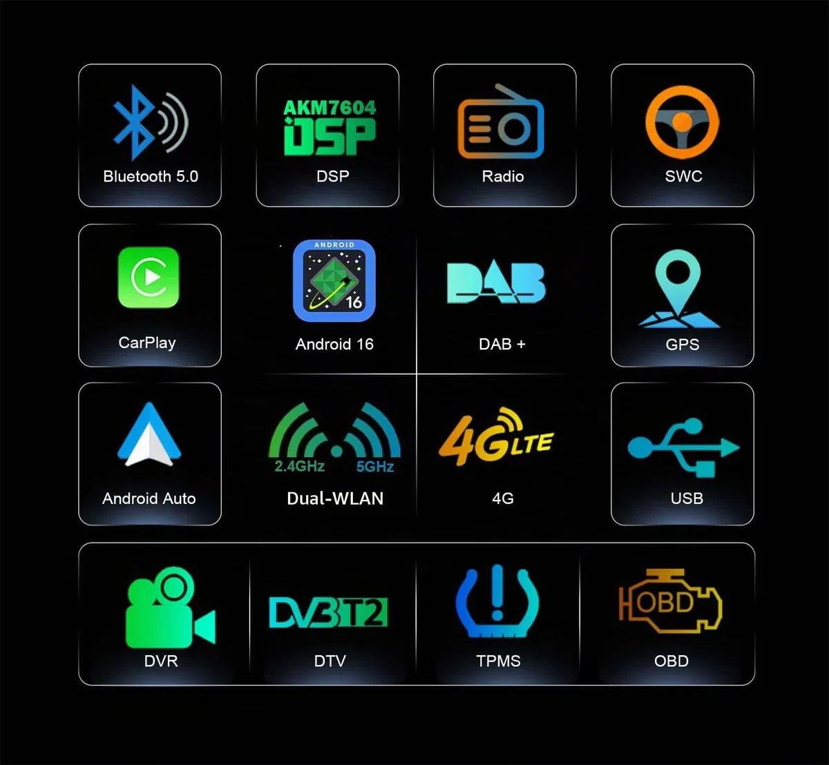 Erisin 7 Zoll 8-Kern 4GB+64GB Android 16 Autoradio Bluetooth GPS Navigation für Mercedes A/C/G Klasse CLK W203 W209 W463 W168 Viano Vito W639 CarPlay Android Auto WiFi 4G DSP DAB+ RDS FM USB Canbus