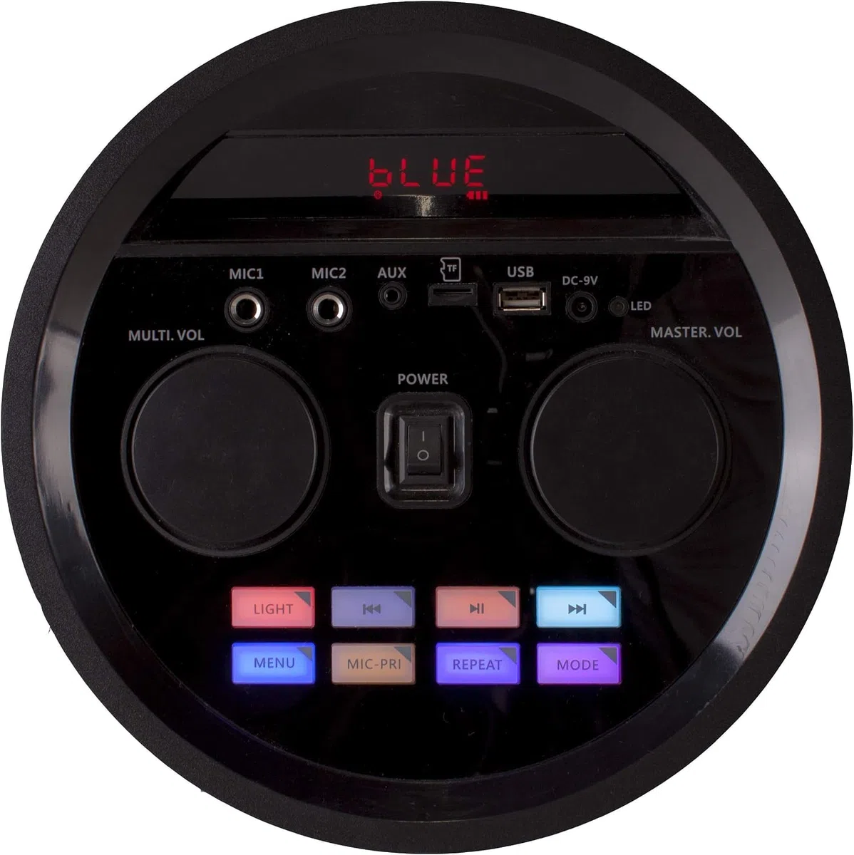 N-GEAR LPG26R Let's Go Party Bluetooth-Lautsprecher mit Karaoke-Mikrofon, LED Disco, Power Bank, Leistung 600 W (40 W RMS), Black