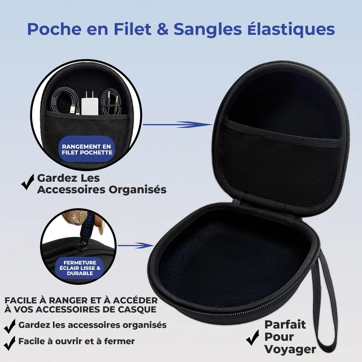 Kopfhörer Tasche für Marshall Major V/IV,JBL Tune 660 BTNC,JBL Tune 520BT/720BT/730BT/770NC Foldable Headphone -Reisen Tragbares kopfhörer Case