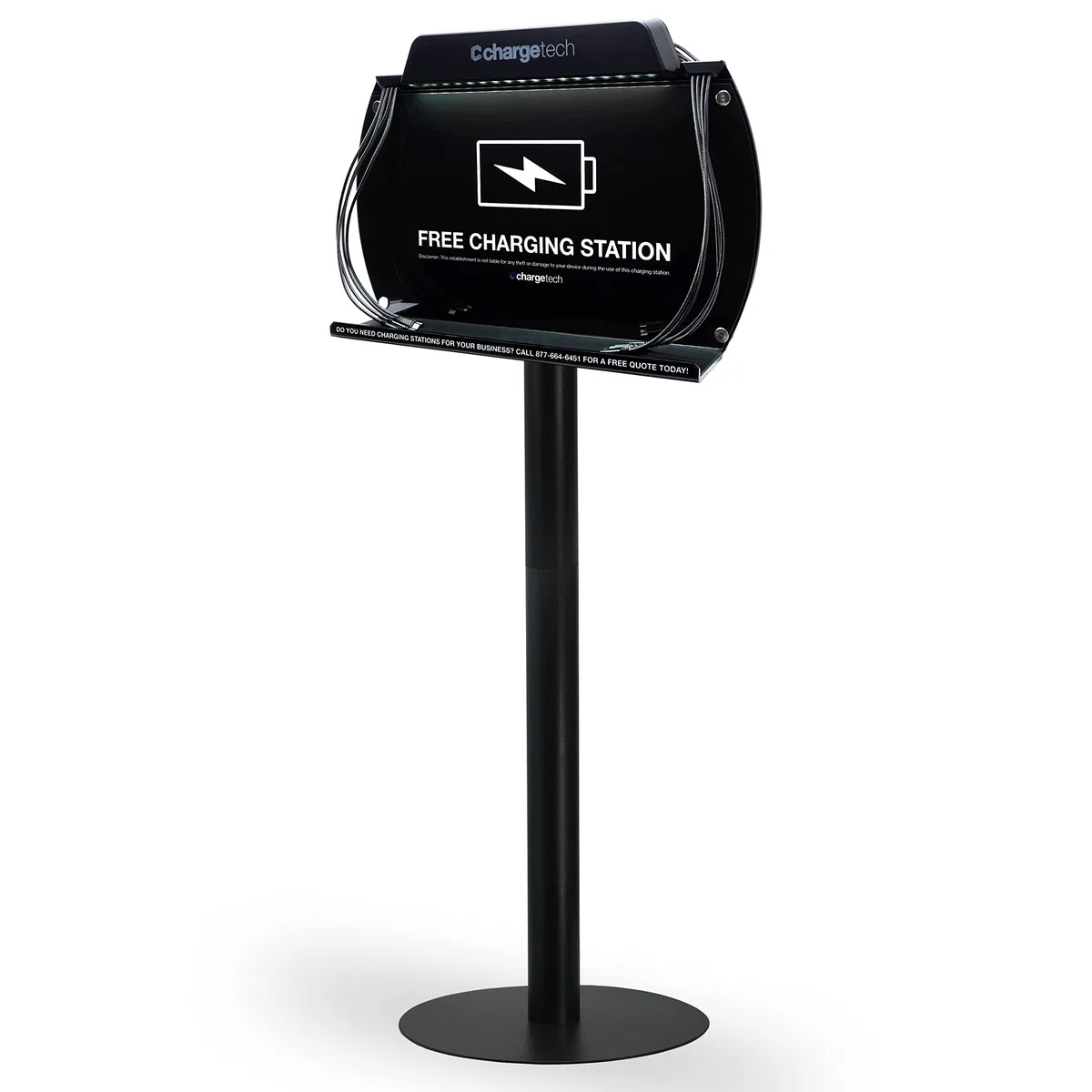 ChargeTech S9 Power Stand Ladestation Hub - Apple Ladestation für iPhone, iPad, Lightning Kabel - Android Handy Ladegerät, Tablets, USB Type-C - Lädt bis zu 8 Geräte