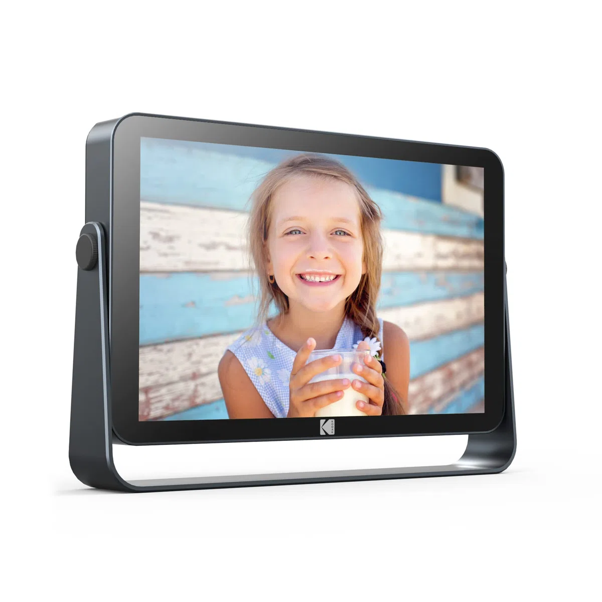 Kodak Digitaler Bilderrahmen 10 Zoll WiFi 6, Touchscreen Full HD 1200 x 1920, 32 GB, Akku 3800 mAh, Diashow & Musik, Wetter Auto, Teilen über WLAN 2.4G/5G – Schwarz