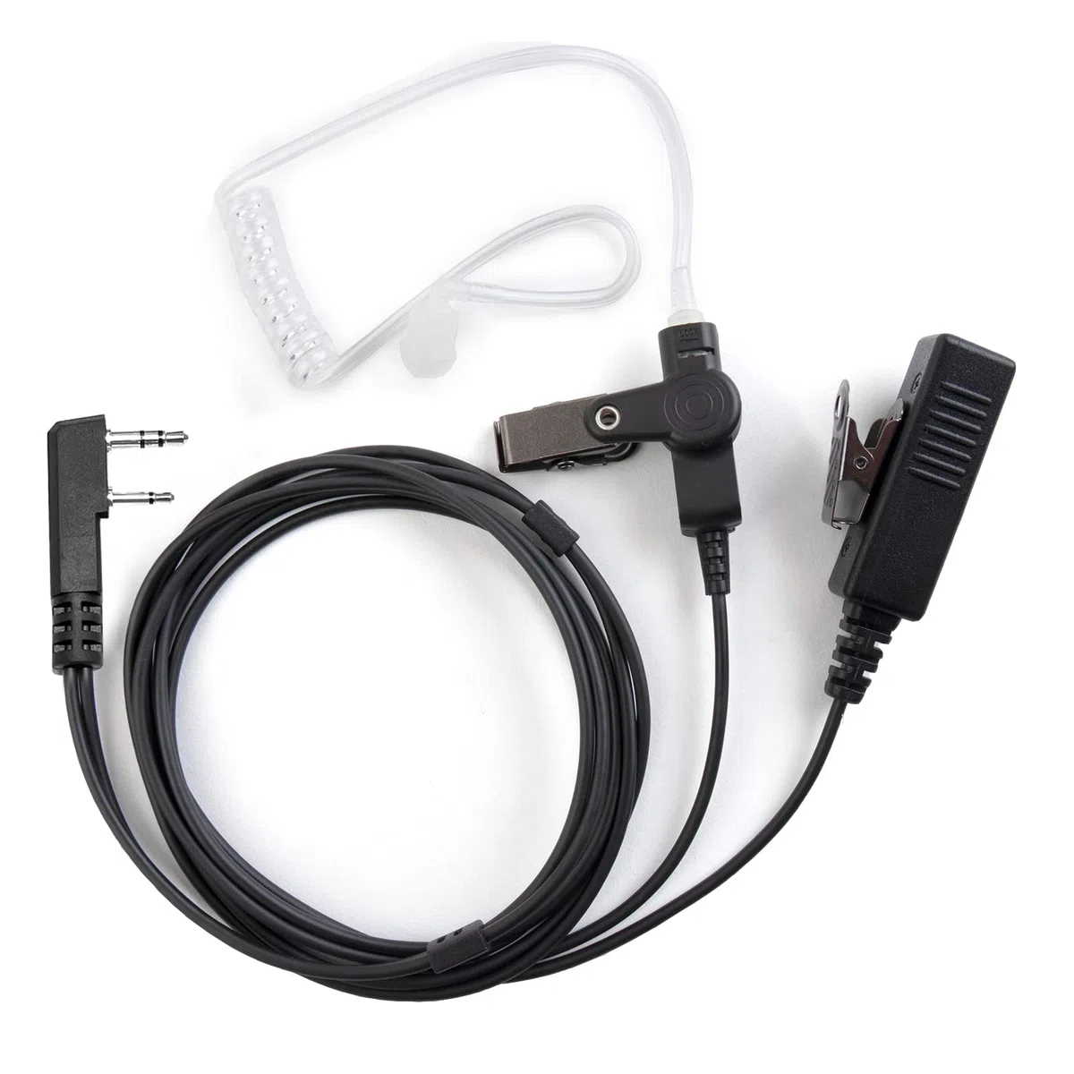 SHON Walkie-Talkie-Ohrhörer-Mikrofon, PTT klarer Klang, Radio-Headset mit Schnelltrenn-Luftschlauch, für Kenwood Walkie-Talkie, 1 Jahr Garantie