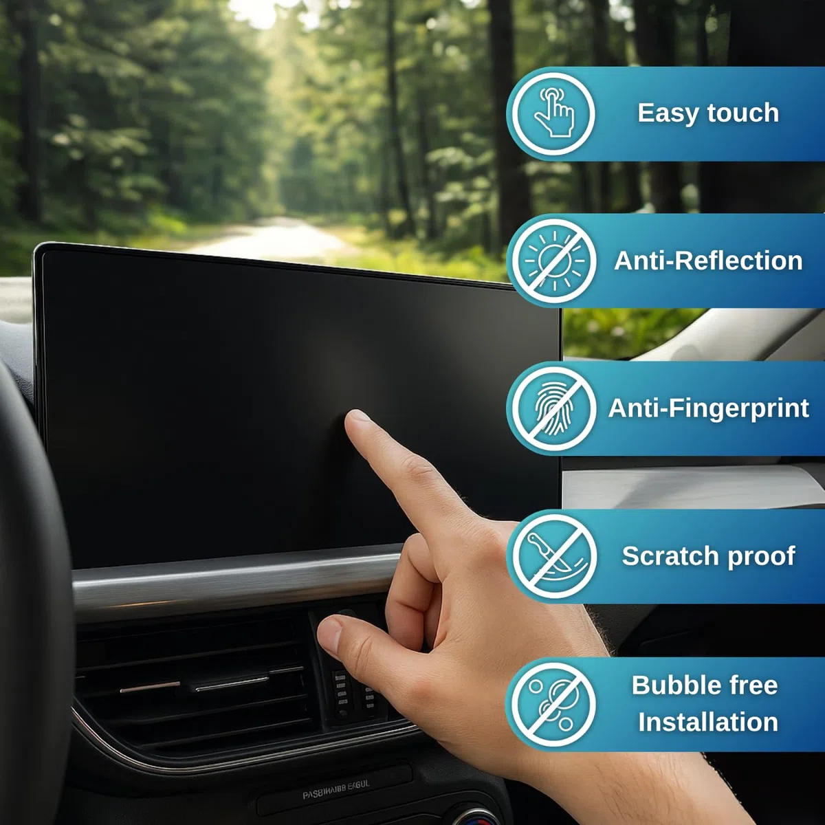 Anti-Fingerabdruck Displayschutzfolie Matt passend für Mercedes E-Klasse W214, S214, X214 2023-2030: 12,3"+14,4" Tacho, Radio, Multimedia, Navi, Bildschirm, Infotainment Touchscreen Entspiegelung