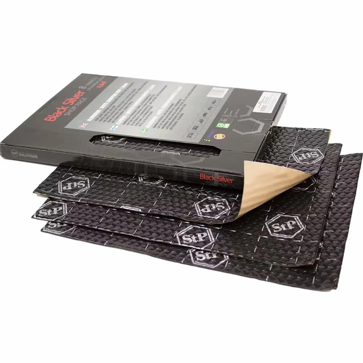 STANDARTPLAST STP Black Silver - 750x500x1,8mm Bulk Pack (12pcs) 73910123 Dämmmung Alubutyl
